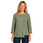 Womens Ali Miles 3/4 Sleeve Front Seam With Front Pocket Top - image 1