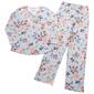 Womens Karen Neuburger Long Sleeve Floral Henley Pajama Set - image 1