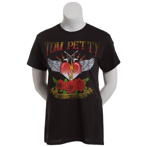 Juniors Hybrid Promotions Tom Petty Heartbreaker Boyfriend Tee - image 