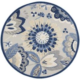 Nourison Aloha Floral Contemporary Indoor/Outdoor Round Rug