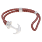 Mens Lynx Stainless Steel & Leather Bracelet - image 3