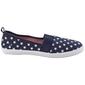 Womens Ashley Blue Navy with Stars Canvas Slip Ons - image 2