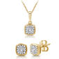 Nova Star(R) Lab Grown Diamond Cushion Frame Pendant &  Earring Set - image 1