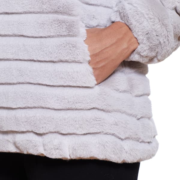 Womens Gallery Full Zip Faux Fur Walker