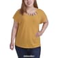 Plus Size NY Collection Cutouts and Hardware Short Sleeve Top - image 4