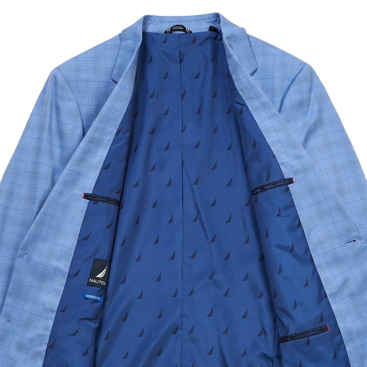 Mens Nautica Blue Plaid Jacket