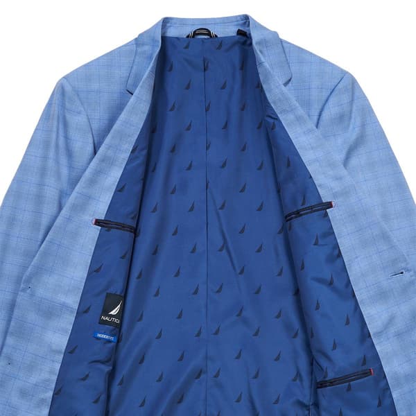 Mens Nautica Blue Plaid Jacket