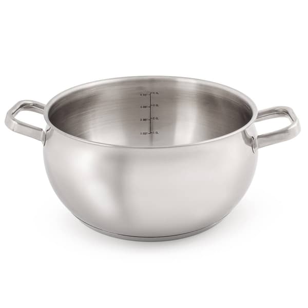 BergHOFF Belly Shape 18/10 Stainless Steel Stockpot w/ Glass Lid