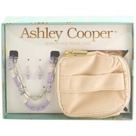 Ashley Cooper&#40;tm&#41; Lavender & Silver Travel Jewelry Pouch Set