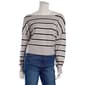 Juniors No Comment Boat Neck Dolman Pullover Sweater - Grey - image 1