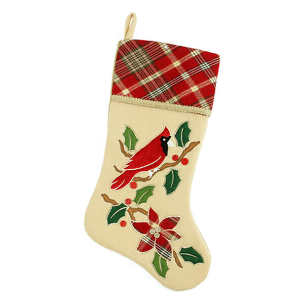 Northlight Seasonal Country Cabin Embroidered Stocking - image 