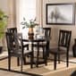 Baxton Studio Elodia Dark Brown Finish Wood 5pc. Dining Set - image 7