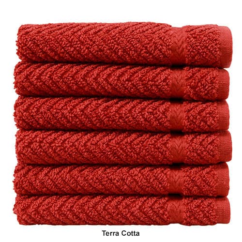 Linum 6pc. Herringbone Washcloths Set