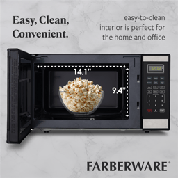 Farberware® 1.1 cu. ft. Black 1000 Watt Countertop Microwave Oven