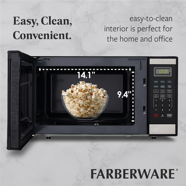 Farberware® 1.1 cu. ft. Black 1000 Watt Countertop Microwave Oven