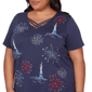 Plus Size Alfred Dunner Lady Liberty Fireworks Embroidery Blouse - image 4