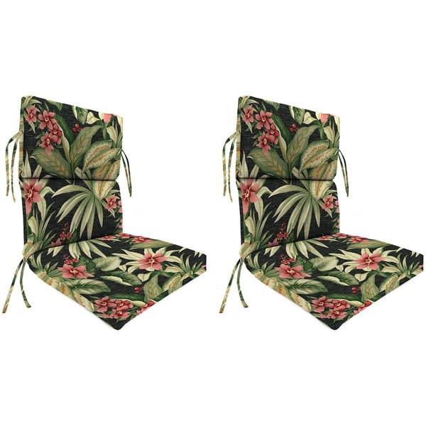 Jordan Manufacturing French Edge Chair Cushions - Tahita Noir - image 