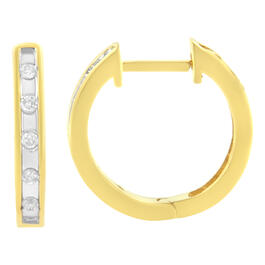 Diamond Classics&#40;tm&#41; 10kt. Yellow Gold Diamond Hoop Earrings