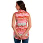 Womens Cocomo Sleeveless Tropical Palm Tree Blouse - image 2