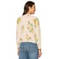Womens Democracy 3/4 Sleeve Floral Button Front Cardigan - image 2