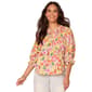 Womens Democracy Lantern Sleeve Stand Collar Woven Blouse - image 1