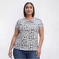 Plus Size Preswick & Moore(R) Short Sleeve Coastal Lace Up Blouse - image 1