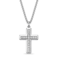 Mens Lynx 1/2ctw. Lab-Grown Diamond Cross Pendant Necklace - image 1