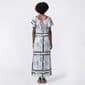 Womens Luxology Flutter Sleeve Geometric Floral Maxi Dress - image 2