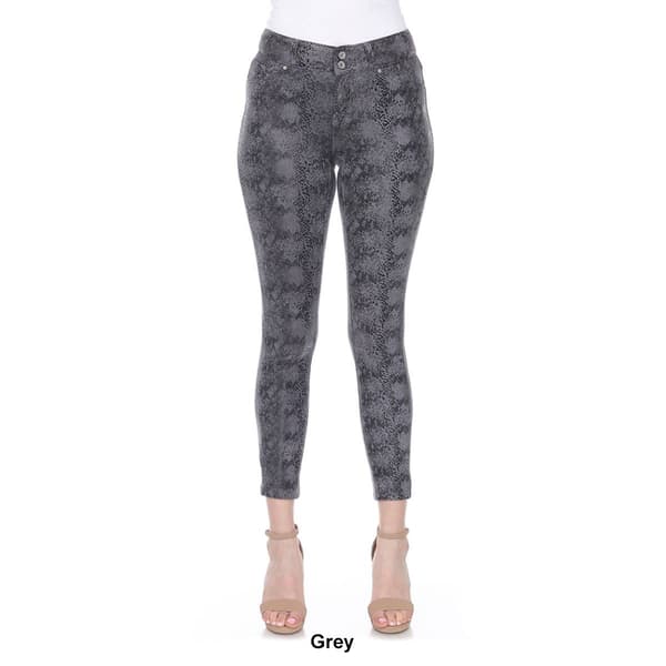 Womens White Mark Faux Suede Snake Pants