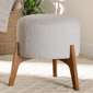 Baxton Studio Elkie Japandi Wood Ottoman Footstool - image 5