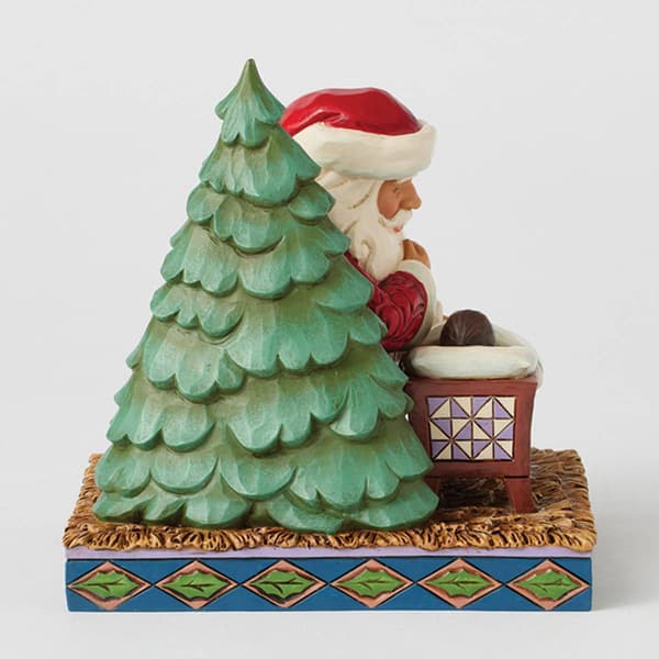Jim Shore Santa Kneeling over Baby Jesus Christmas Figurine