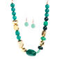 Ashley Cooper(tm) Gold Plated Teal & CCB Necklace & Earring Set - image 1