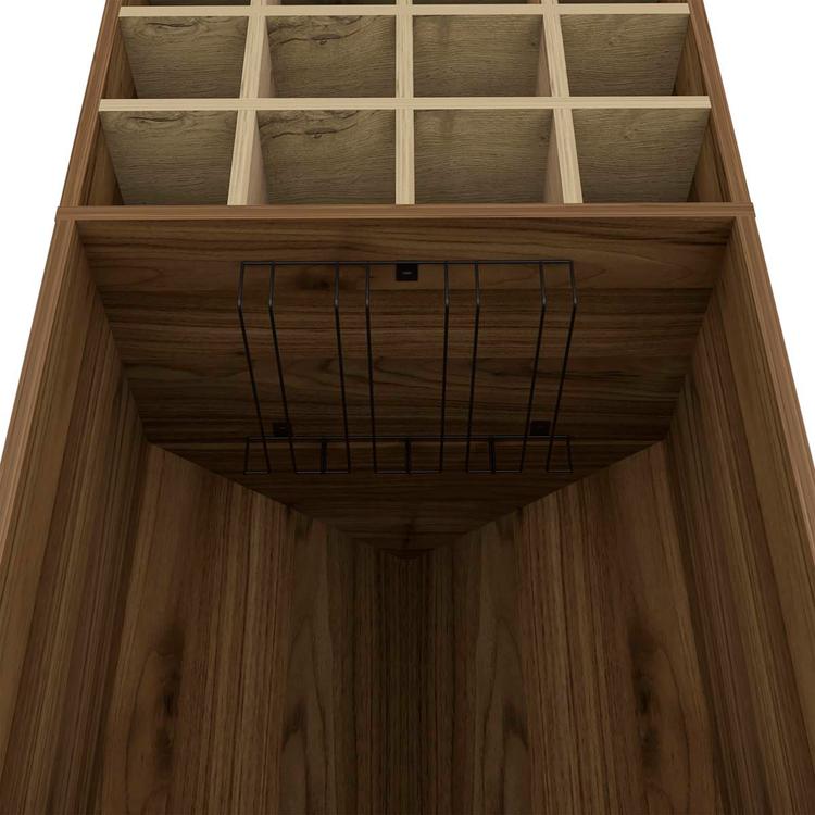 FM FURNITURE Aubree Mahagony Corner Bar Cabinet