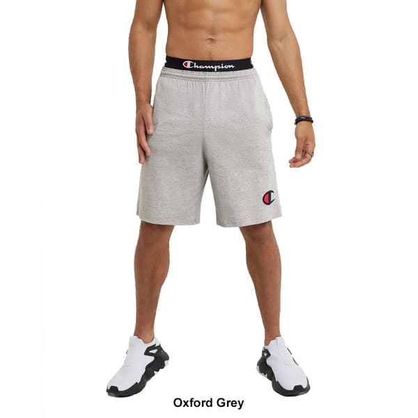 Mens Champion Screened Logo Jersey Knit Active Shorts