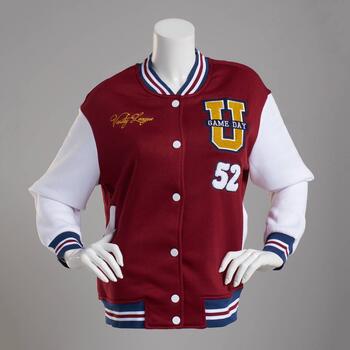 Juniors No Comment Poly Fleece Letterman Jacket with Graphics - Boscov's