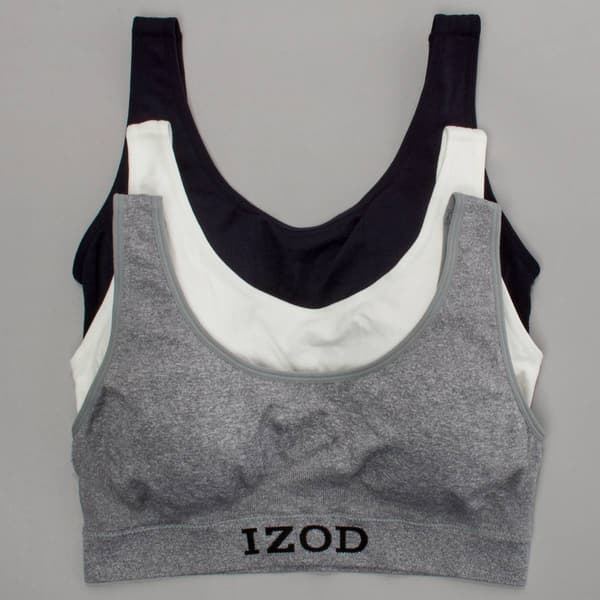 Womens IZOD® 3pk. Comfort Bralette IZ72958GREY