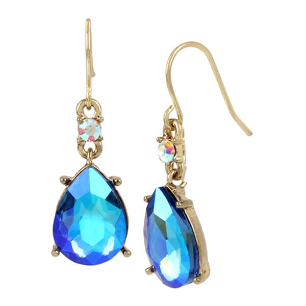 Betsey Johnson Betsey's Magical Show Blue Stone Earrings - image 