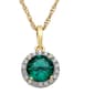 Gemstone Classics&#40;tm&#41; Emerald & White Sapphire Necklace - image 1