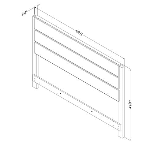South Shore Full/Queen Headboard-Weathered Oak