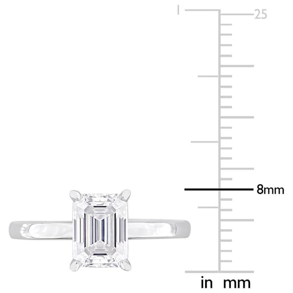 Sterling Silver 1 3/4ctw. White Moissanite Solitaire Ring