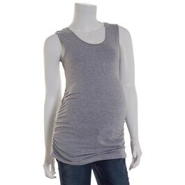 Womens Times Two Side Ruched Marled Maternity Tank Top