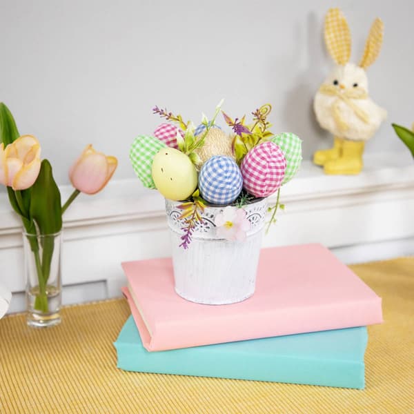 Northlight Seasonal Colorful Eggs Potted Easter Décor
