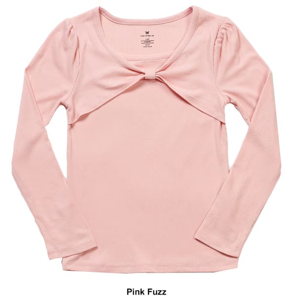 Girls (4-6x) One Step Up Yummy Long Sleeve Cinch Front Top