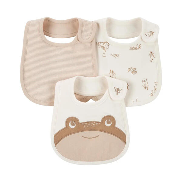 Baby Unisex Carter's&#40;R&#41; 3pk. Frog & Goose Bibs - image 