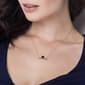Sophia B Sterling Silver 1/10ct. Diamond & Garnet Mom Necklace - image 5