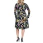 Plus Size 24/7 Comfort Apparel Floral Long Sleeve A-Line Dress - image 2
