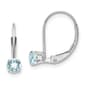 Gemstone Classics&#40;tm&#41; 14kt. White Gold Aquamarine Drop Earrings - image 1