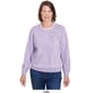 Womens Alfred Dunner Anti-Pill Floral Embroidered Sweatshirt - image 5