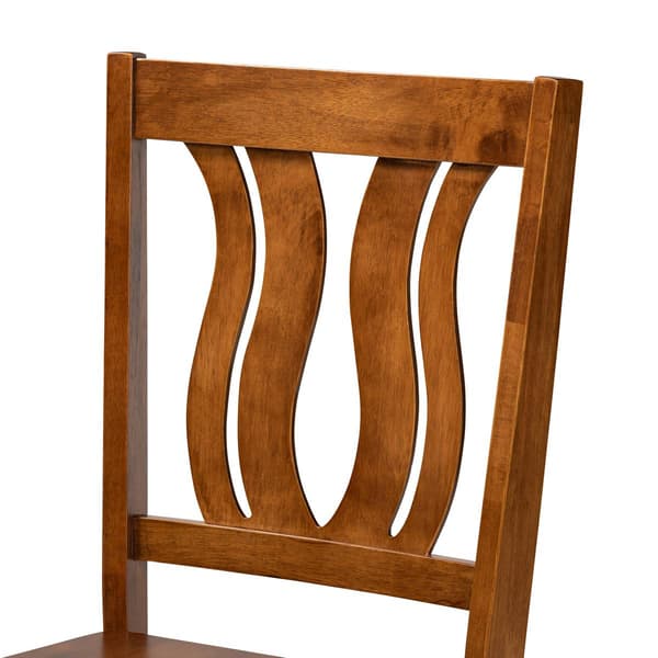 Baxton Studio Anesa Walnut Brown Finished Wood 5pc. Dining Set