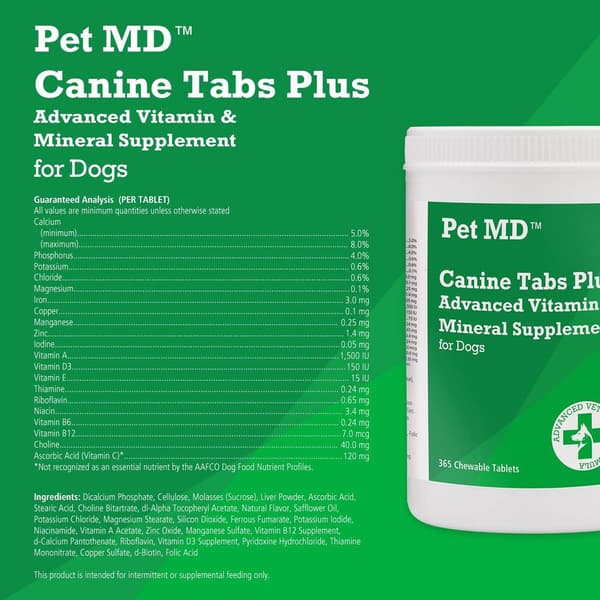 Pet MD&#8482; Canine Tabs Plus Advanced Vitamin & Mineral Supplement